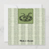 Carte De Remerciements Serpentine Verte Professionnelle d'Affaires (Dos)