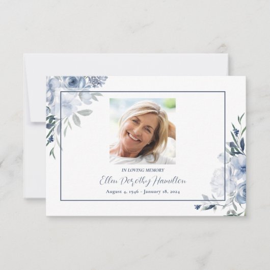 Carte De Remerciements Service de mémoire amoureuse (Devant)