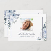 Carte De Remerciements Service de mémoire amoureuse (Devant / Derrière)