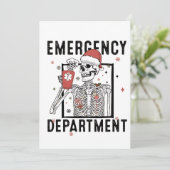 Carte De Remerciements Service d'urgence Skeleton Nuring Coffee Lover (Debout devant)