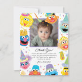 Carte De Remerciements Sesame Street Pals Confetti Anniversaire (Devant)