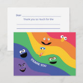 Carte De Remerciements Sesame Street Pals Rainbow (Devant / Derrière)