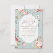Carte De Remerciements Shabby Chic floraux (Devant)