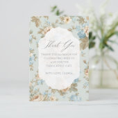 Carte De Remerciements Shabby Chic floraux mariage (Debout devant)