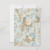 Carte De Remerciements Shabby Chic floraux mariage (Dos)