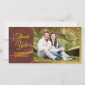 Carte De Remerciements Shades of Autumn Leaf Wedding Thank (Devant)