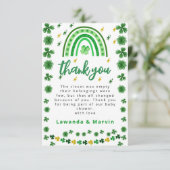 Carte De Remerciements Shamrock | BABY SHOWER (Debout devant)