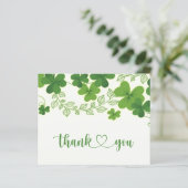 Carte de remerciements Shamrock irlandais (Debout devant)