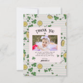 Carte De Remerciements Shamrocks et pièces irlandais rose et vert Anniver (Devant)