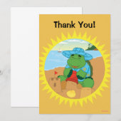 Carte De Remerciements Sheldon sur la plage (Devant / Derrière)