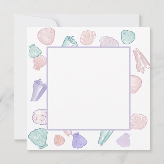 Carte De Remerciements Shellabrate Seashell Under the Sea Anniversaire (Dos)