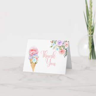 Carte De Remerciements She's Been Scooped Up Ice Cream Thank You Card