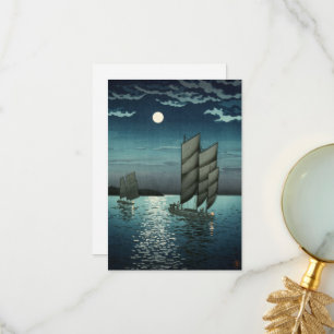 Carte De Remerciements Showa Era, Bateau de Tsuchiya Koitsu