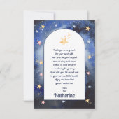 Carte De Remerciements Shower Baby Boy Rocket Planets (Dos)