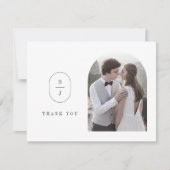Carte De Remerciements SHYLAH Flat Unique Simple Minimaliste Mariage Phot (Devant)
