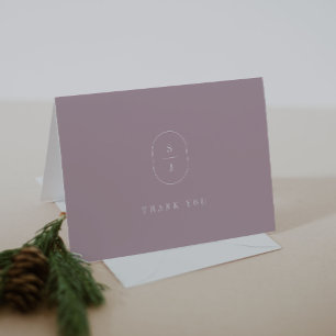 Carte De Remerciements SHYLAH plié Mauve Lilac Simple Mariage moderne