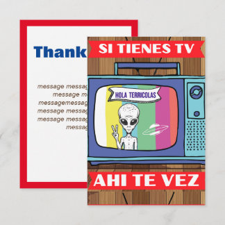 Carte De Remerciements si tienes tv ahi te vez