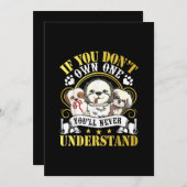 Carte De Remerciements Si Vous Ne Possédez Pas Un Chien Chiite Tzu, Vous  (Devant / Derrière)