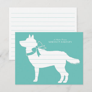 Carte De Remerciements Sibérie Husky Chien Chien Chien Chiot Malamut