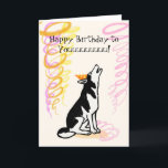 Carte De Remerciements Sibérien husky hurler heureux anniversaire<br><div class="desc">Sibérien husky hurler heureux anniversaire</div>