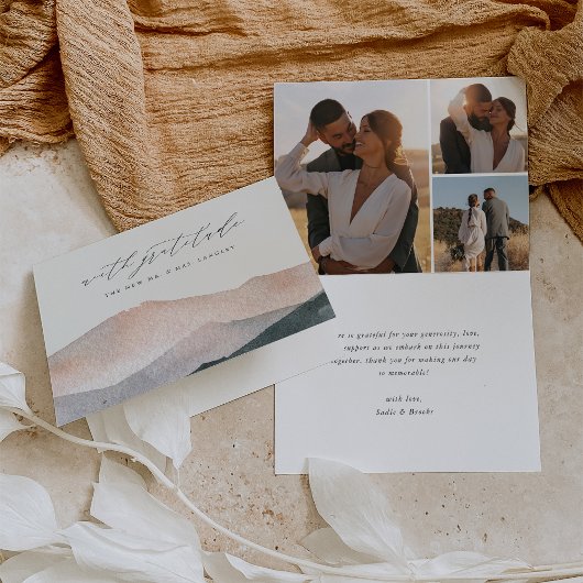 Carte De Remerciements Sierra Dusk | Mariage Sunset de Desert Mountain