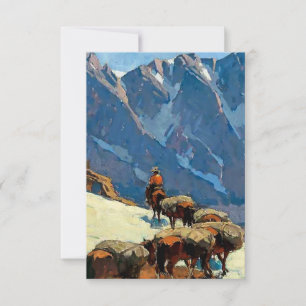 Carte De Remerciements “Sierra Pass” Art occidental d'Edgar Payne