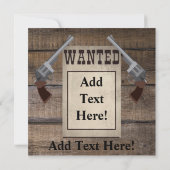 Carte De Remerciements SIGNE Recherché Rustique Texas Star Western Double (Dos)