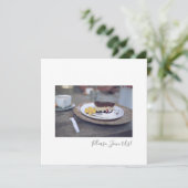 Carte De Remerciements S'Il Vous Plaît Joignez-Vous À Nous Café Cheesecak (Debout devant)