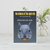Carte De Remerciements Silence des écureuils - une parodie (Debout devant)