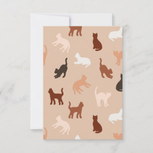 Carte De Remerciements Silhouette de chat