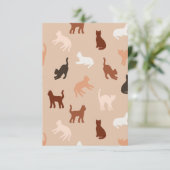 Carte De Remerciements Silhouette de chat (Debout devant)