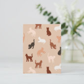 Carte De Remerciements Silhouette de chat (Debout devant)