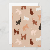 Carte De Remerciements Silhouette de chat (Devant / Derrière)