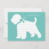 Carte De Remerciements Silhouette de chien de Terrier (Devant)