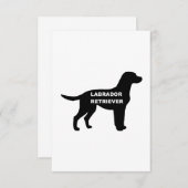 Carte De Remerciements silhouette du nom du labrador (Devant / Derrière)