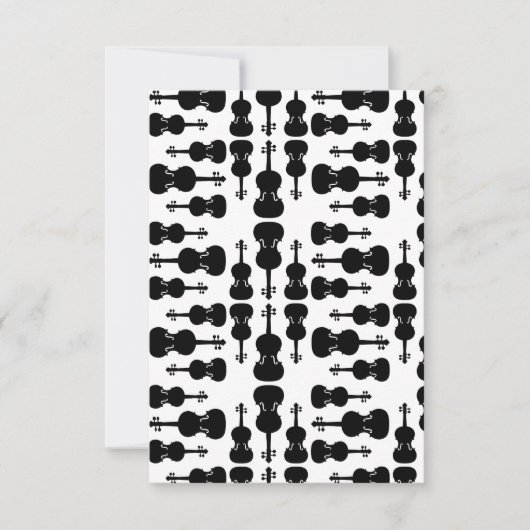 Carte De Remerciements Silhouettes de violon Musique Thème sur mesure BG  (Devant)
