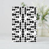 Carte De Remerciements Silhouettes de violon Musique Thème sur mesure BG  (Debout devant)