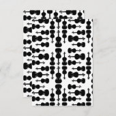 Carte De Remerciements Silhouettes de violon Musique Thème sur mesure BG  (Devant / Derrière)