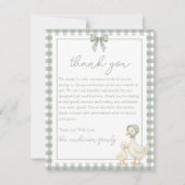 Carte De Remerciements Silly Goose Sage Green Coquette Flat (Devant)