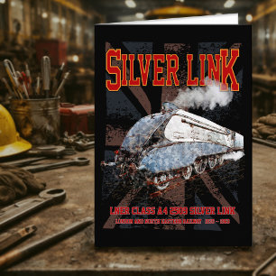 Carte De Remerciements Silver Link LNER Classe A4 2509 Locomotive drapeau