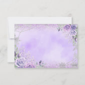 Carte De Remerciements Silver violet Noël Flocon de neige Mis Quince (Dos)