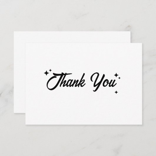 Carte de remerciements simple (Devant / Derrière)