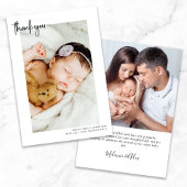 Carte de remerciements simple 2 photos