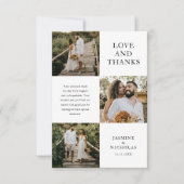 Carte De Remerciements Simple 3 Mariage photo (Devant)