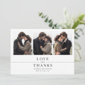 Carte De Remerciements Simple 5 Mariage photo (Debout devant)