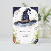 Carte De Remerciements Simple Anniversaire de Magicien Boho (Debout devant)