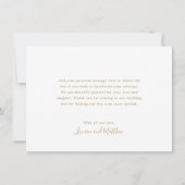 Carte De Remerciements Simple Antique Or Monogramme Mariage élégant (Dos)