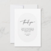 Carte De Remerciements Simple Appel à la Bohème Calligraphie Bridal Showe (Devant)