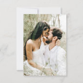 Carte De Remerciements Simple appel de script Calligraphie Photo de maria (Dos)