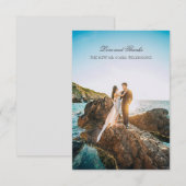 Carte de remerciements simple avec photo plein san (Devant / Derrière)